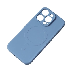 HURTEL Silikonowe etui z MagSafe do iPhone 15 Plus Silicone Case granatowe
