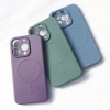 HURTEL Silikonowe etui z MagSafe do iPhone 15 Plus Silicone Case kremowe
