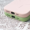 HURTEL Silikonowe etui z MagSafe do iPhone 15 Plus Silicone Case kremowe