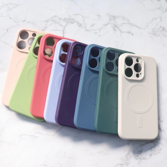 HURTEL Silikonowe etui z MagSafe do iPhone 15 Pro Silicone Case szare