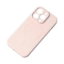 HURTEL Silikonowe etui z MagSafe do iPhone 15 Pro Silicone Case kremowe