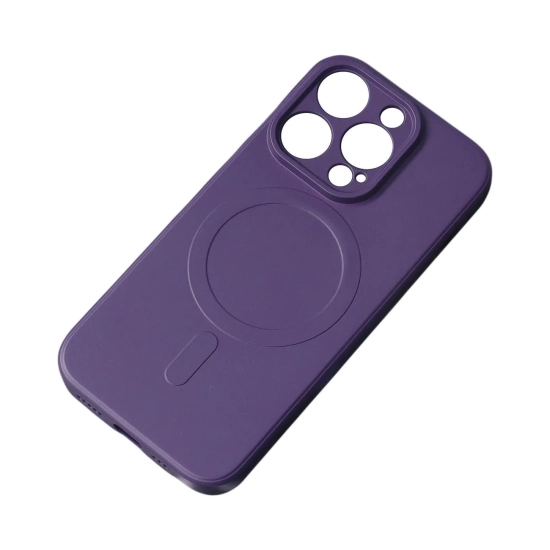 HURTEL Silikonowe etui z MagSafe do iPhone 15 Pro Silicone Case fioletowe