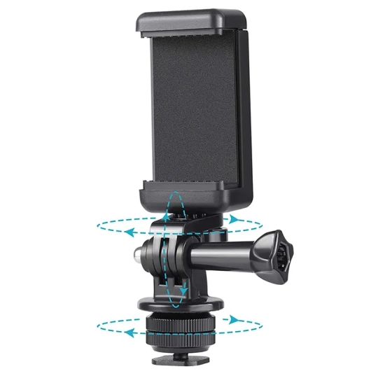 HURTEL Uchwyt na telefon kamerę sportową GoPro z obrotową głowicą