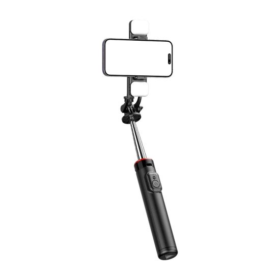 HURTEL Selfie stick teleskopowy z pilotem + 2x lampka LED stojak tripod na