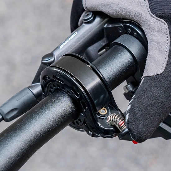 ROCKBROS Dzwonek rowerowy w kształcie litery Q 100db - czarny