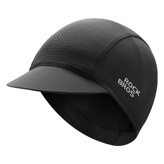 ROCKBROS Czapka rowerowa kolarska z daszkiem - czarna