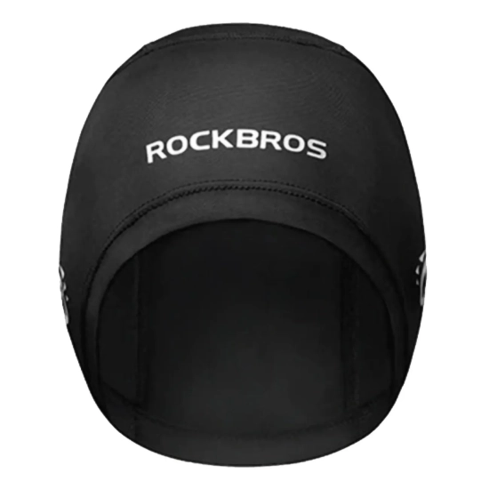 ROCKBROS Czapka rowerowa kolarska z wycięciami na okulary - czarna