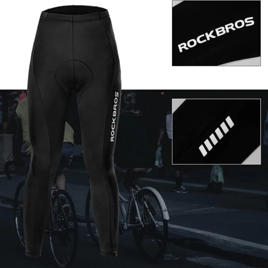 ROCKBROS Spodnie rowerowe kolarskie długie oddychające z wkładką XXXL