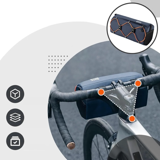 ROCKBROS Torba rowerowa mocowana na kierownicę 2.2 l - niebieska