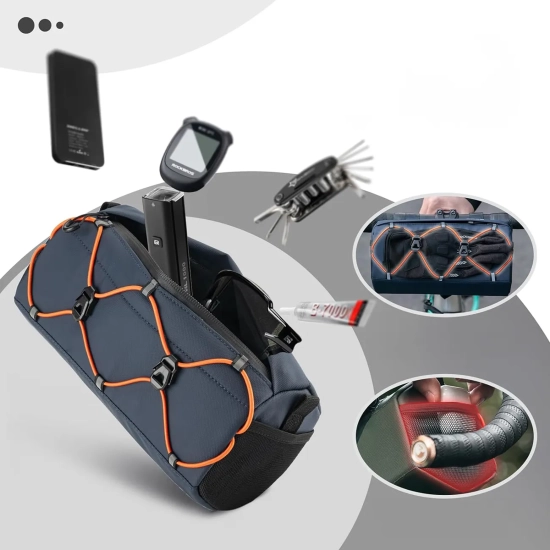 ROCKBROS Torba rowerowa mocowana na kierownicę 2.2 l - niebieska