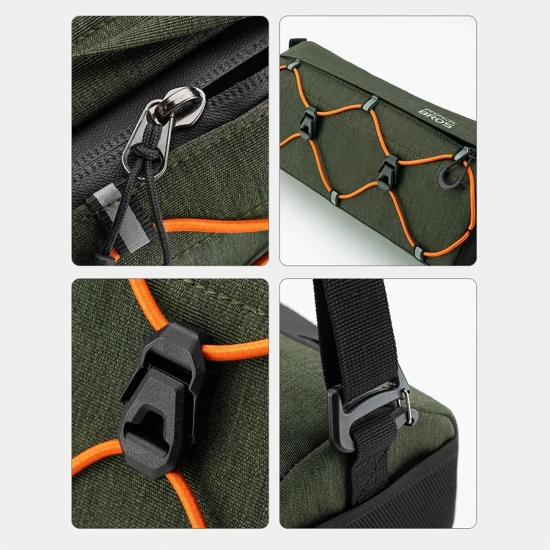 ROCKBROS Torba rowerowa mocowana na kierownicę 2.2l - zielona