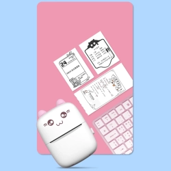 HURTEL Mini Kot drukarka termiczna do etykiet ściąg z telefonu Bluetooth