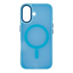 HURTEL Etui case na iPhone 16 Magnetic Collection MagSafe - jasnoniebieski
