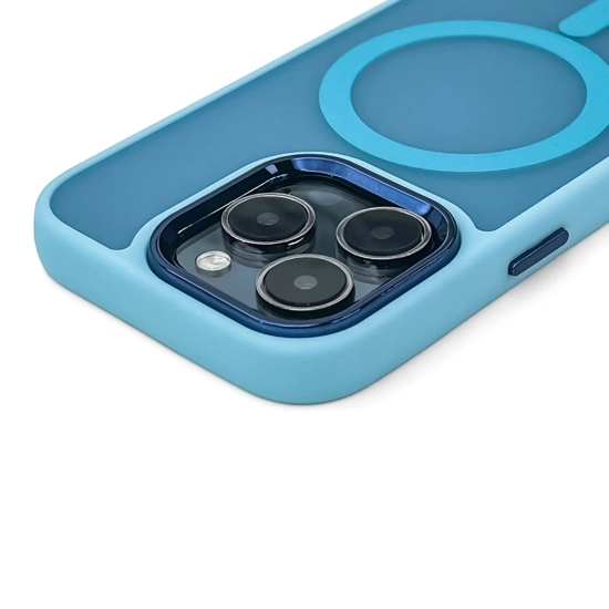 HURTEL Etui case na iPhone 16 Magnetic Collection MagSafe - jasnoniebieski
