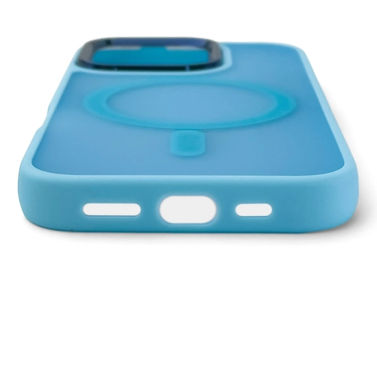 HURTEL Etui case na iPhone 16 Magnetic Collection MagSafe - jasnoniebieski