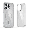 HURTEL Etui pokrowiec na iPhone 16 Pro Glitter Case MagSafe - białe z