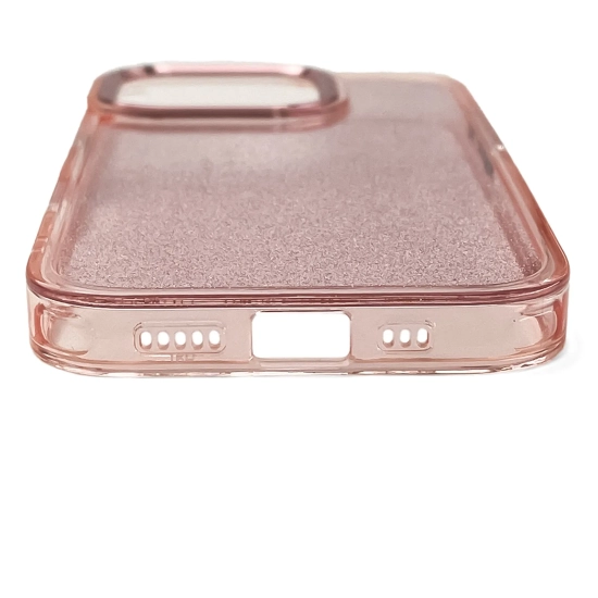HURTEL Etui pokrowiec na iPhone 16 Glitter Case - różowe z brokatem