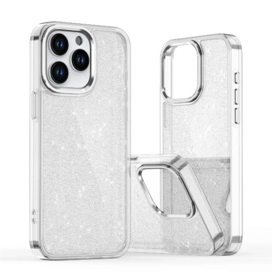HURTEL Etui pokrowiec na iPhone 16 Pro Glitter Case - przezroczyste z