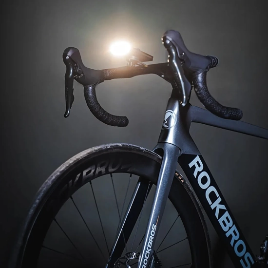 ROCKBROS 2w1 Lampka rowerowa przednia 150lm pod licznik z powerbankiem
