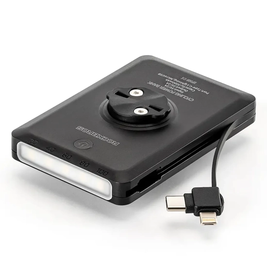ROCKBROS 2w1 Lampka rowerowa przednia 150lm pod licznik z powerbankiem