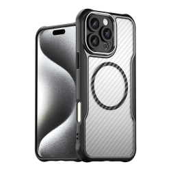 HURTEL Etui silikonowe do iPhone 16 Pro Max Leading Series MagSafe - czarne