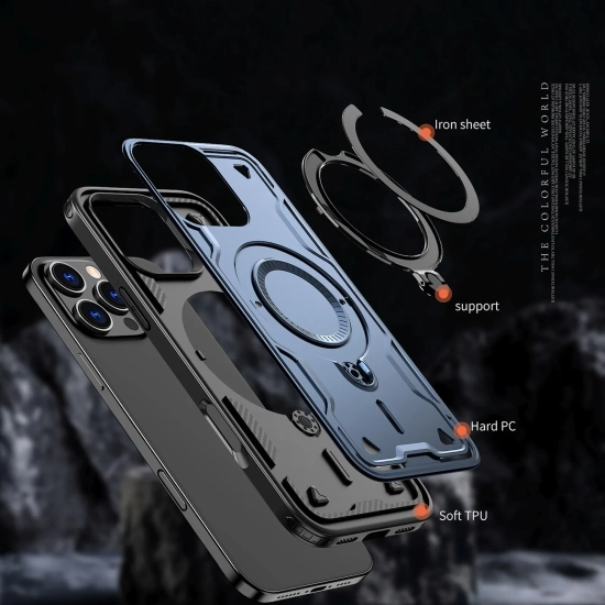 HURTEL Etui pokrowiec na iPhone 16 Pro Hybrid Armor Trendy z MagSafe