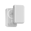 WOZINSKY Powerbank magnetyczny 10000 mAh z kablem USB-C 25 cm - biały