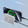 WOZINSKY Powerbank magnetyczny 10000 mAh z kablem USB-C 25 cm - biały