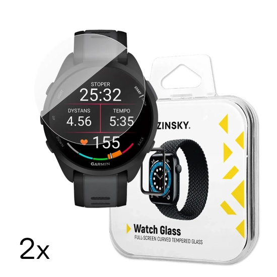 WOZINSKY Szkło hartowane do zegarka Garmin Forerunner 165 Full Glue - 2