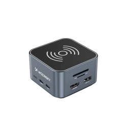 WOZINSKY 12w1 Hub z ładowarką bezprzewodową USB-A USB-C HDMI RJ45 SD TF