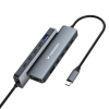 WOZINSKY 6w1 Hub rozdzielacz USB-A USB-C DisplayPort HDMI - szary