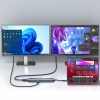 WOZINSKY 6w1 Hub rozdzielacz USB-A USB-C DisplayPort HDMI - szary