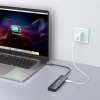 WOZINSKY 6w1 Hub rozdzielacz USB-A USB-C DisplayPort HDMI - szary