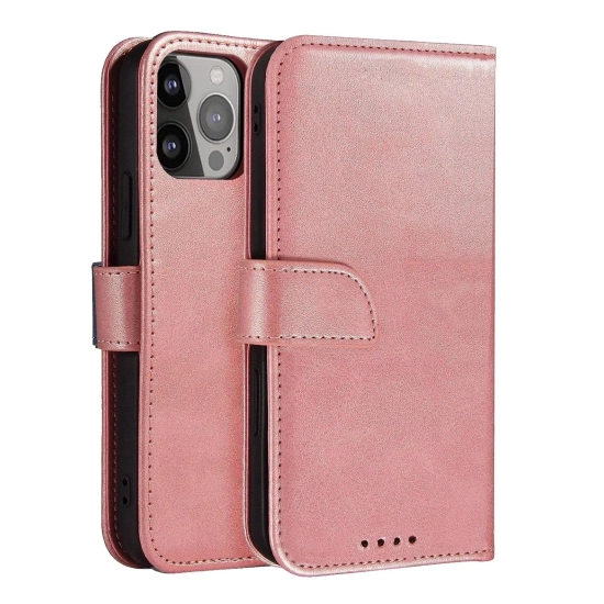 HURTEL Etui pokrowiec z klapką do Samsung Galaxy S25 Magnet Case - różowe