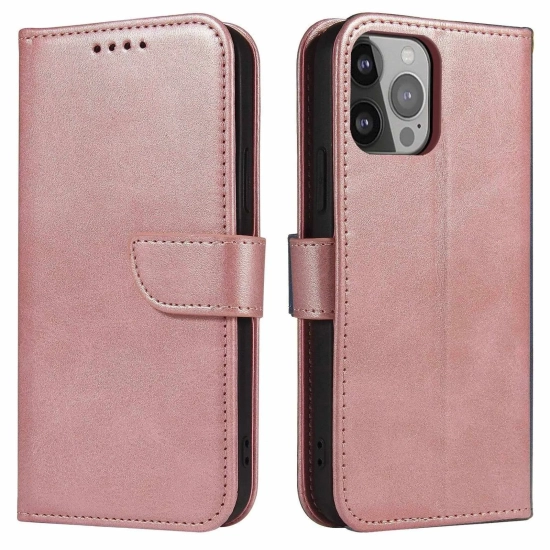 HURTEL Etui pokrowiec z klapką do Samsung Galaxy S25 Magnet Case - różowe