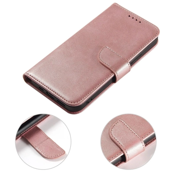 HURTEL Etui pokrowiec z klapką do Samsung Galaxy S25 Magnet Case - różowe