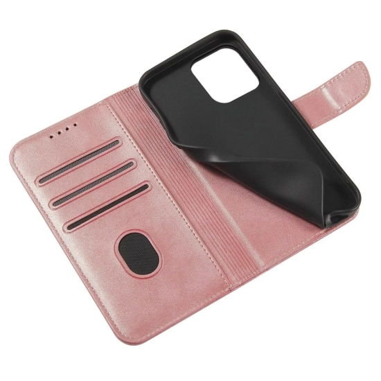 HURTEL Etui pokrowiec z klapką do Samsung Galaxy S25 Magnet Case - różowe