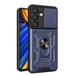 HURTEL Etui pancerne z osłoną aparatu ringiem do Samsung Galaxy S25 Hybrid