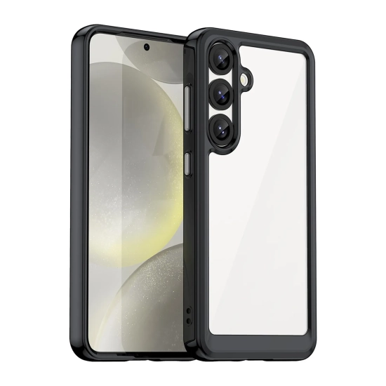 HURTEL Etui silikonowe z żelową ramką do Samsung Galaxy S25 Outer Space