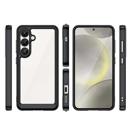 HURTEL Etui silikonowe z żelową ramką do Samsung Galaxy S25 Outer Space