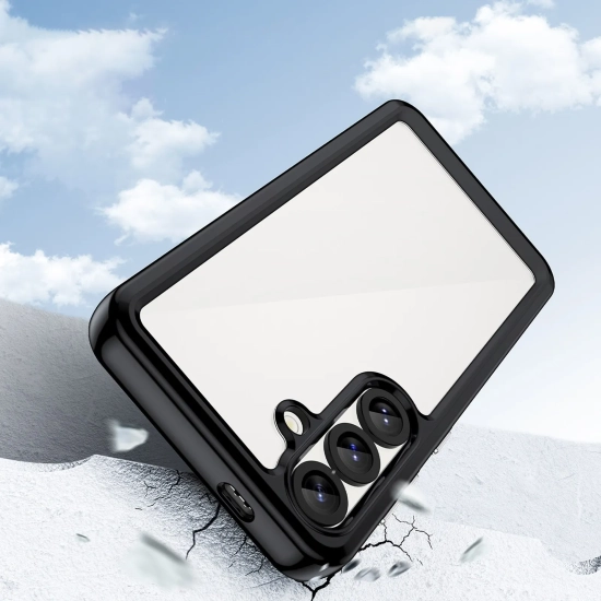 HURTEL Etui silikonowe z żelową ramką do Samsung Galaxy S25 Outer Space