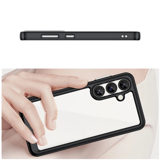 HURTEL Etui silikonowe z żelową ramką do Samsung Galaxy S25 Outer Space
