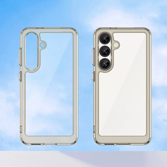 HURTEL Etui silikonowe z żelową ramką do Samsung Galaxy S25 Outer Space