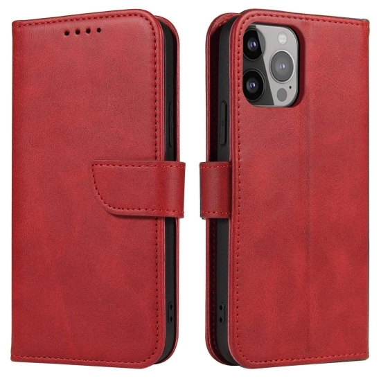 HURTEL Etui ochronne z klapką do Samsung Galaxy S25+ Magnet Case - czerwone