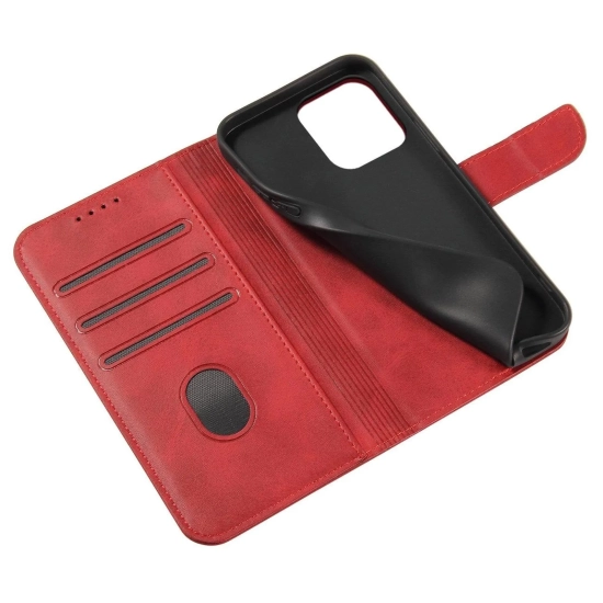 HURTEL Etui ochronne z klapką do Samsung Galaxy S25+ Magnet Case - czerwone