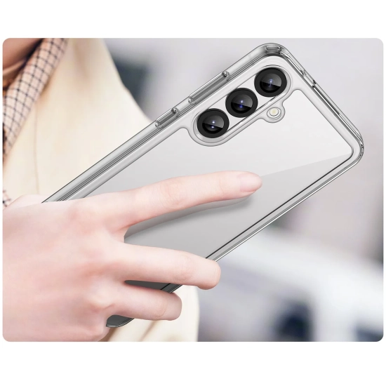 HURTEL Etui silikonowe z żelową ramką do Samsung Galaxy S25+ Outer Space