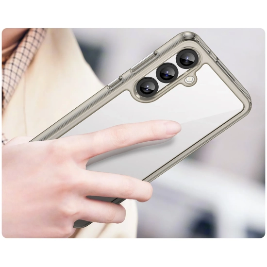 HURTEL Etui silikonowe z żelową ramką do Samsung Galaxy S25+ Outer Space