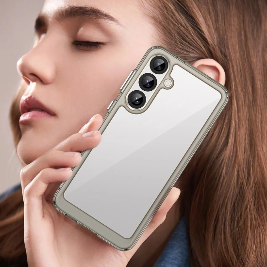 HURTEL Etui silikonowe z żelową ramką do Samsung Galaxy S25+ Outer Space
