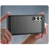 HURTEL Etui silikonowe do Samsung Galaxy S24 FE Carbon Case - czarny