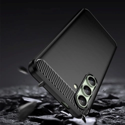 HURTEL Etui silikonowe do Samsung Galaxy S24 FE Carbon Case - czarny